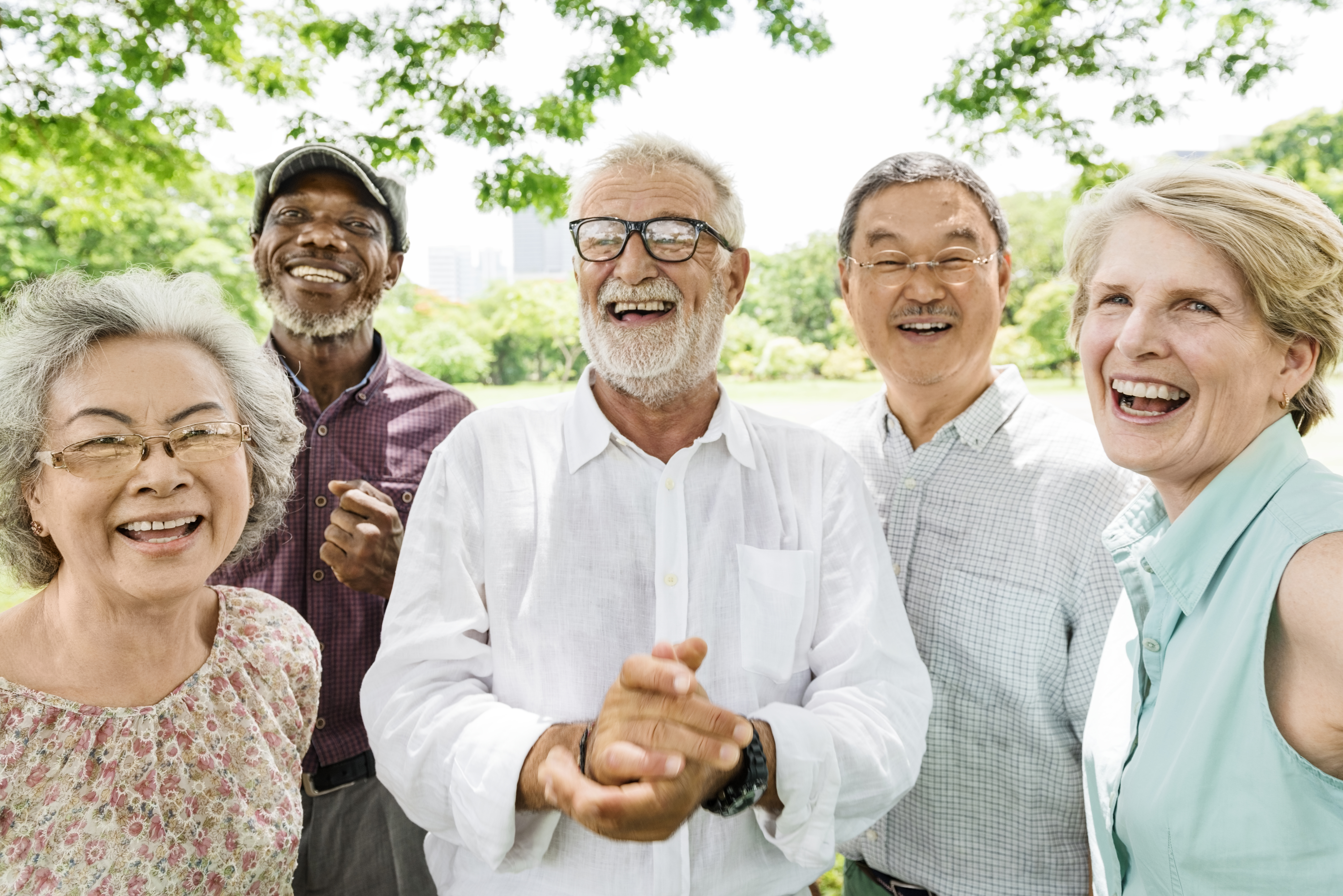 Group of Senior Retirement Friends Happiness Concept